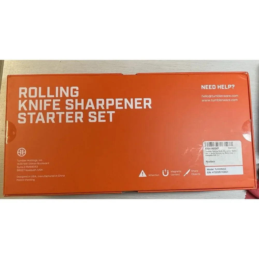 Tumbler Rolling Knife Sharpener Starter Set Open Box -New-